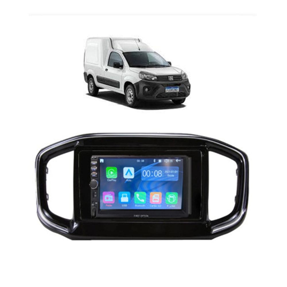 Kit Multimídia Fiorino 2022 / 2025 7 Pol Carplay AndroidAuto - 7810HCPAA FirstOption