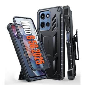 Capa de telefone FNTCASE para Motorola Moto G 5G-2025 com suporte