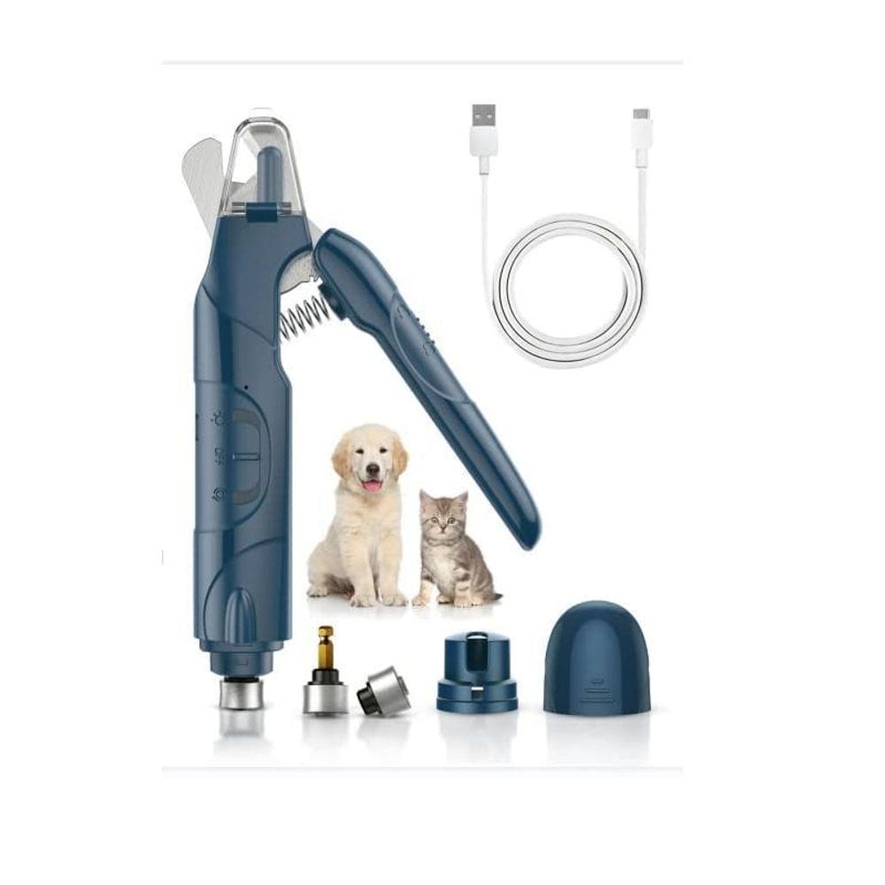 Lixa De Unha Para Cães E Gatos Recarregável Com Cortador