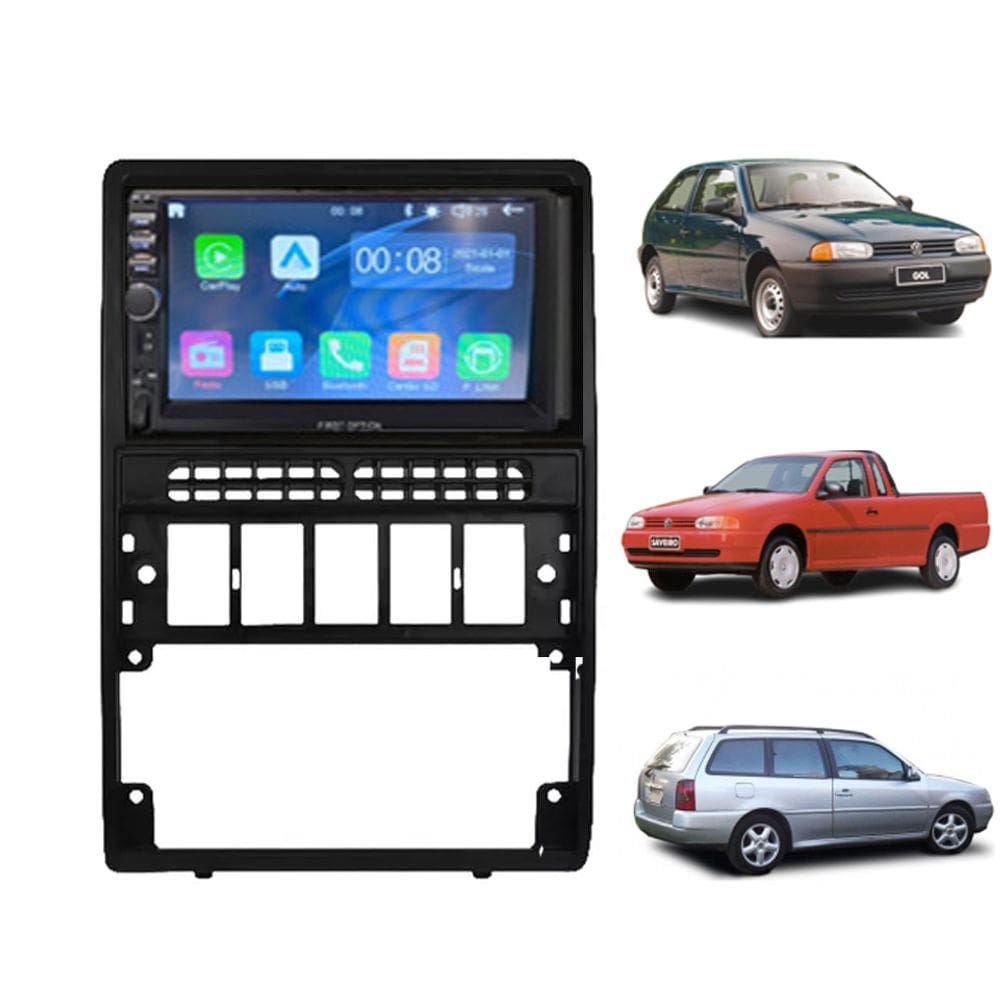Kit Multimídia Gol Parati Saveiro G2 1996 / 2001 Pol Carplay AndriodAuto Usb - 7810HCPAA FirstOption
