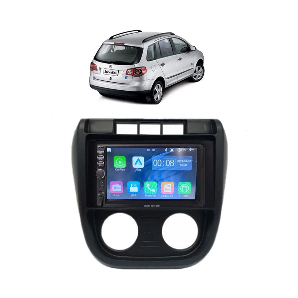 Kit Multimídia SpaceFox 2003 / 2009 7 Pol Carplay AndroidAuto - 7810HCPAA FirstOption