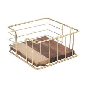 Porta Guardanapo Home Style Acácia Gold 13 cm