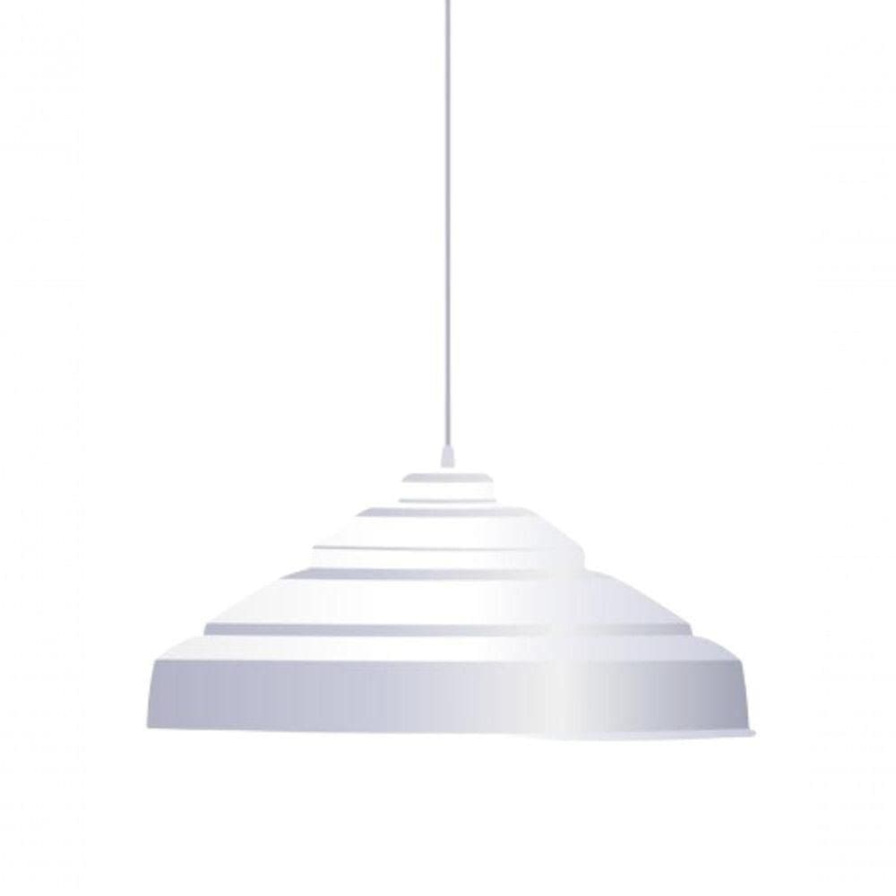 Pendente Lustre Elegante Retro Moderno Branco Branco