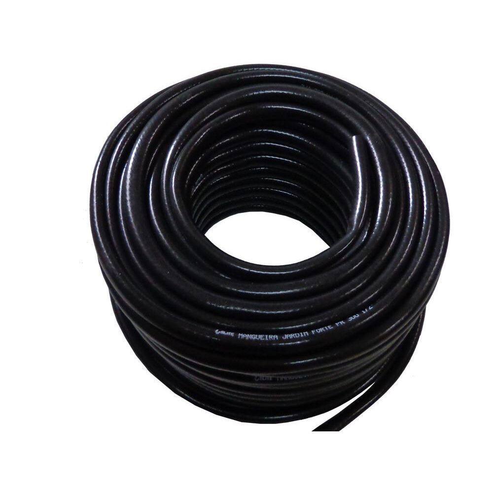Mangueira Emborrachada Jardim Super Forte Preta 1/2 - 60M
