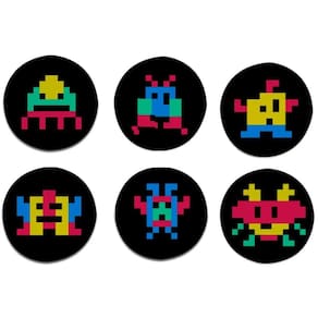 Kit 6 Porta Copos Monstros Invaders Pixels Oficial Geek Vip
