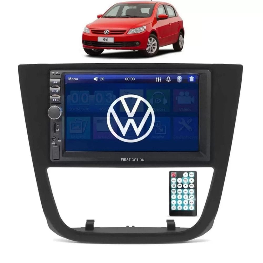 Kit Multimídia Gol Voyage G5 2009 / 2012 CarPlay AndroidAuto USB Bt - 7810HCPAA FirstOption