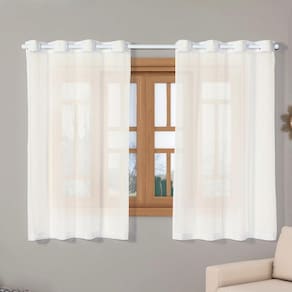 Cortina Transparente Voil Pérola 2,80X1,40 Sala Cozinha