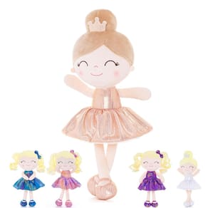 Boneca de pelúcia Gloveleya Baby Girl com saia Glitter Fish Scale