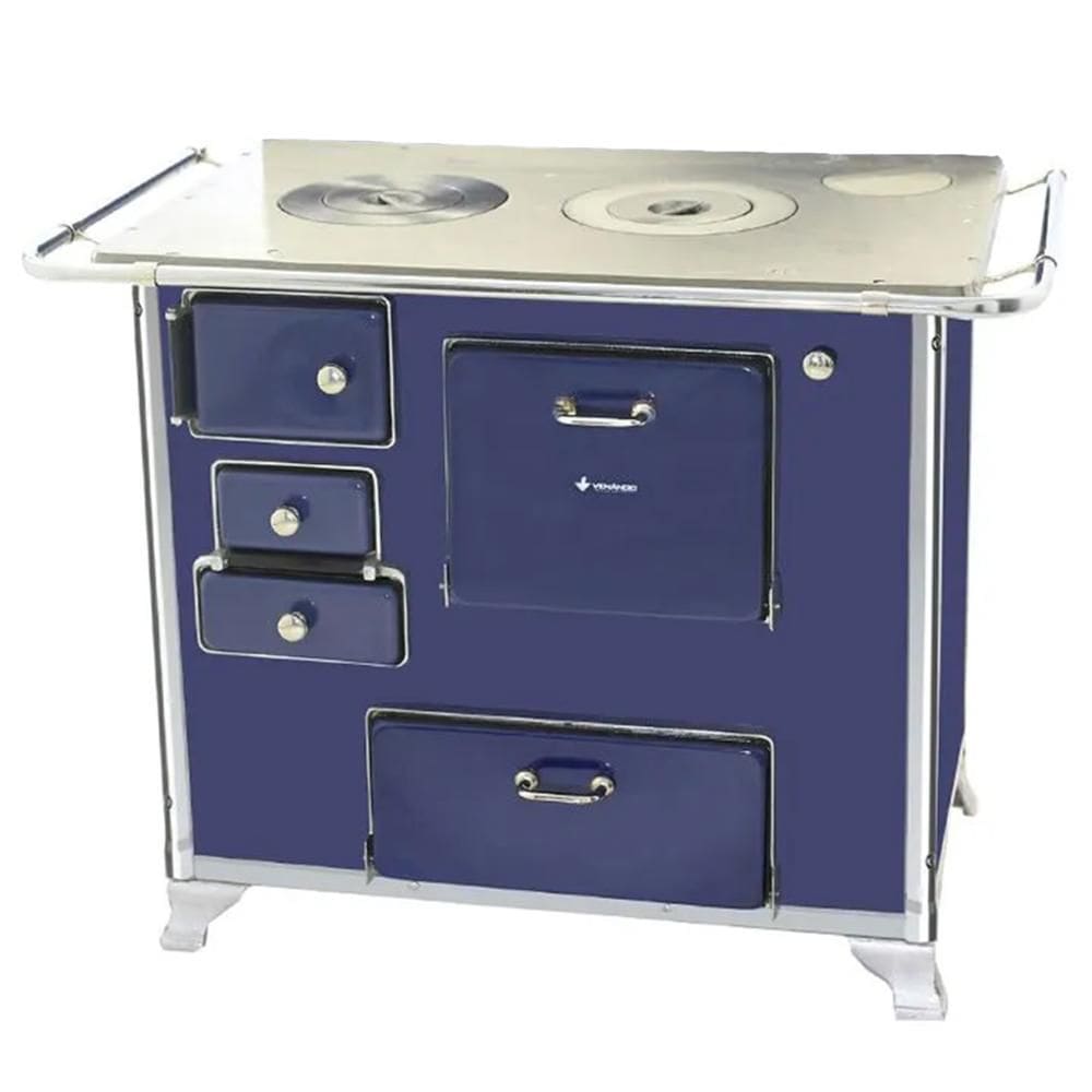 Fogão a Lenha Tradicional 02 Venâncio Gabinete Azul FL2GCX
