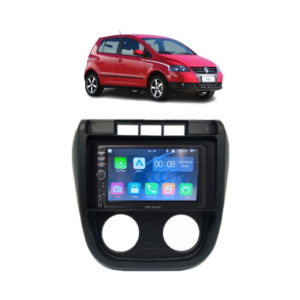 Kit Multimídia Fox CrossFox 2003 / 2009 7 Pol Carplay AndroidAuto - 7810HCPAA FirstOption
