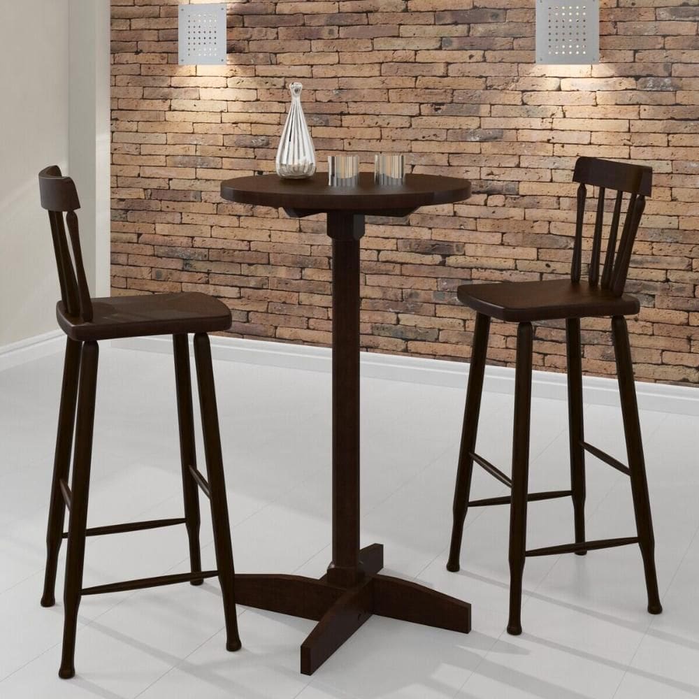 Conjunto Sala de Jantar/Bar com Mesa e 2 Banquetas Altas CR50119