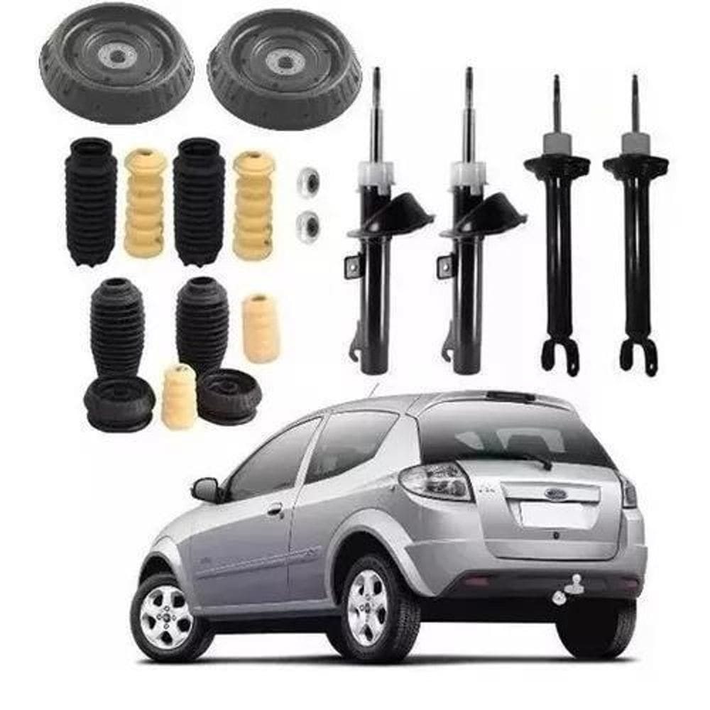 4 Amortecedor +4 Kit Com Coxins Ford Ka 08/11