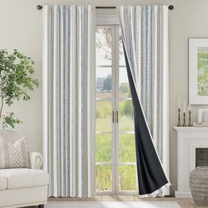 Cortinas Blackout com 230 cm de comprimento, 100% Blackout, 2 painéis