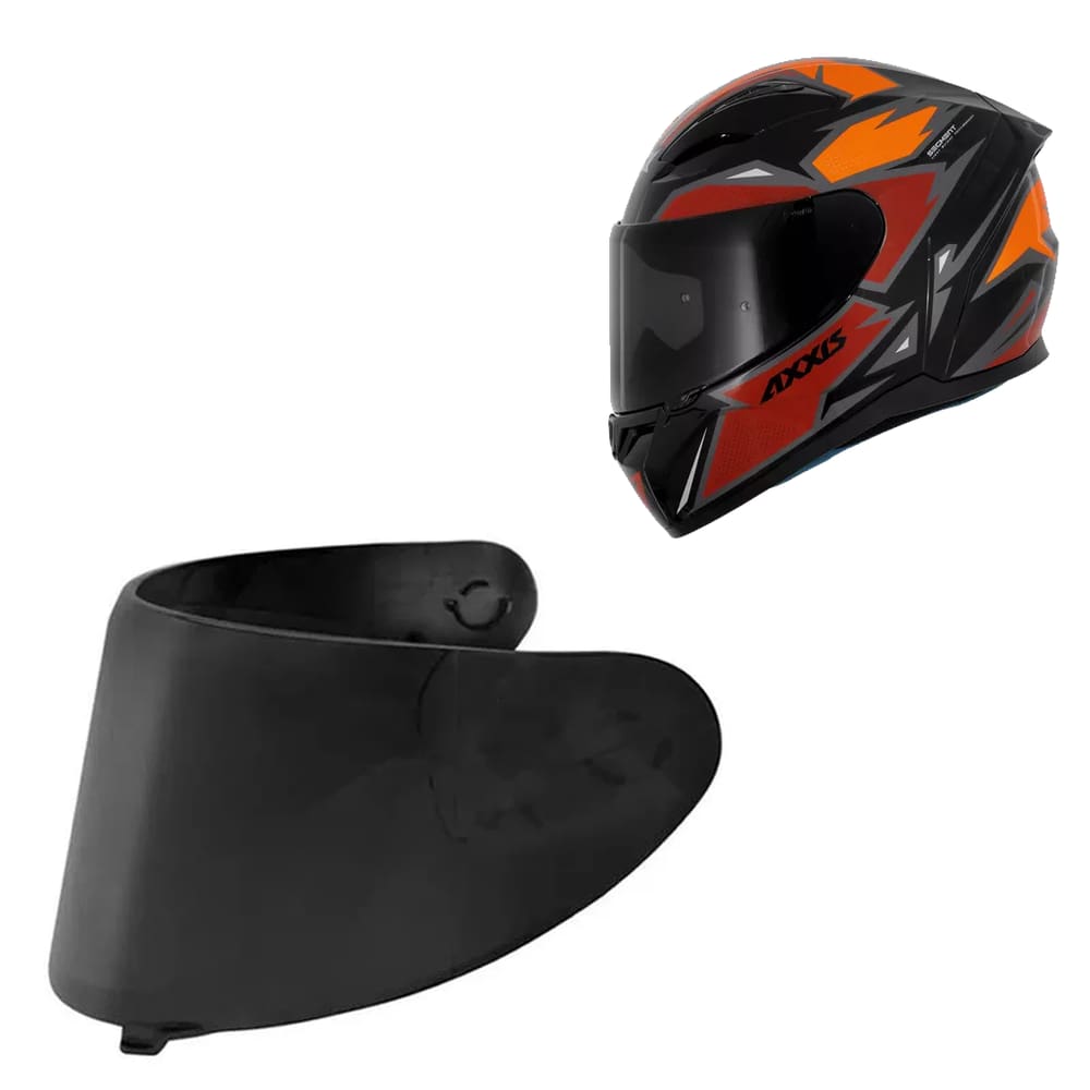 Viseira Capacete Axxis Fumê V18b Segment Draken - Polivisor