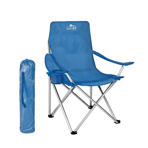Cadeira Camping Dobrável Sunfit Com Sacola, Azul