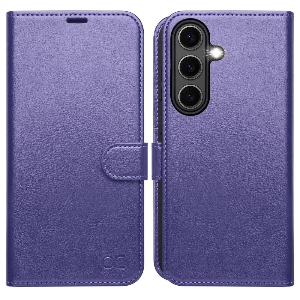 Capa tipo carteira OCASE compatível com Galaxy S25 6.2” 2025 roxa