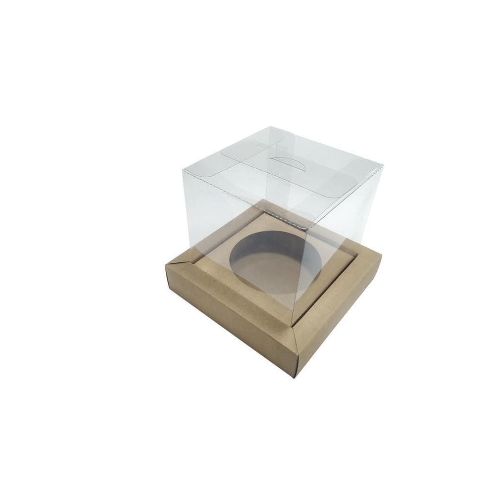 Caixa Para Panetone 100G Kraft Com Borda Kit 10Und