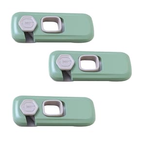 Trava de Segurança Geladeira Gaveta Kit 3 unidades Bebe Criança Porta Janela Armario Protege Evita Acitente Fechadura Multiuso Resistente
