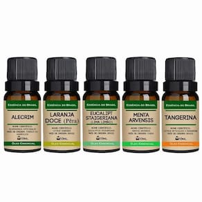 Kit Óleos Essenciais Aromaterapia 5 Unid. 10ml