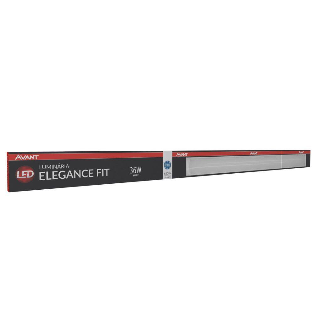 Luminárias Linear Led Sobrepor 100cm 36w Luz Fria Avant 10Un