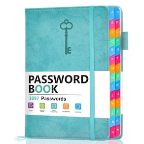 Password Keeper Book oi! SCI com abas alfabéticas Turquesa