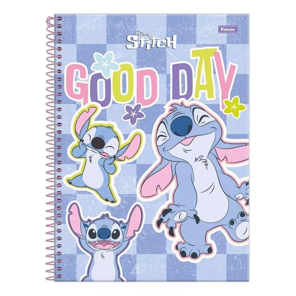 Caderno Universitário Stitch 10 Materias 160 Folhas