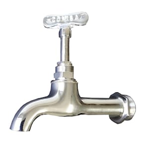 Torneira Para Cozinha Tanque Metal Cromada Retro Com Rosca De 3/4