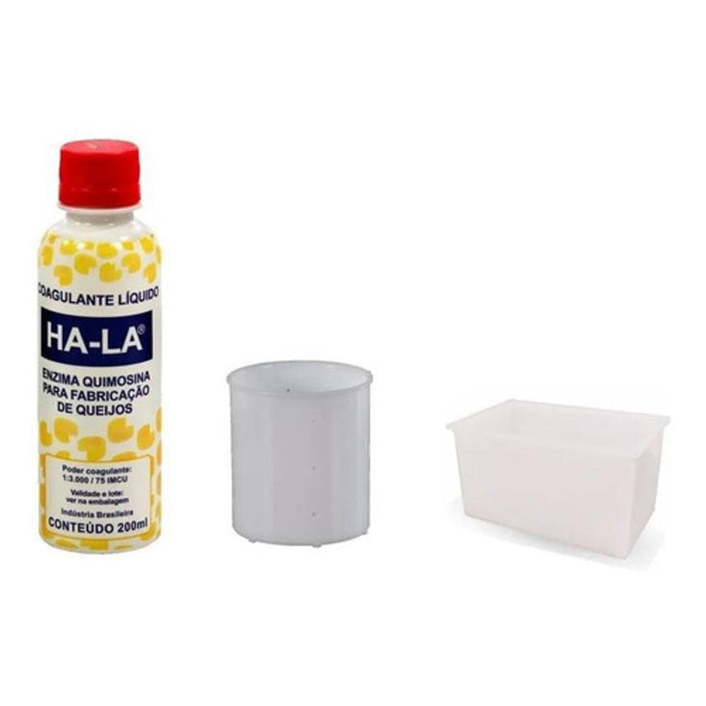 Coalho Ha-La 200Ml+ Forma Frescal 500G+ Forma Mussarela 500G
