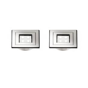 02 Luminaria Spot De Embutir Para Móveis Mdf Quadradao 6000K