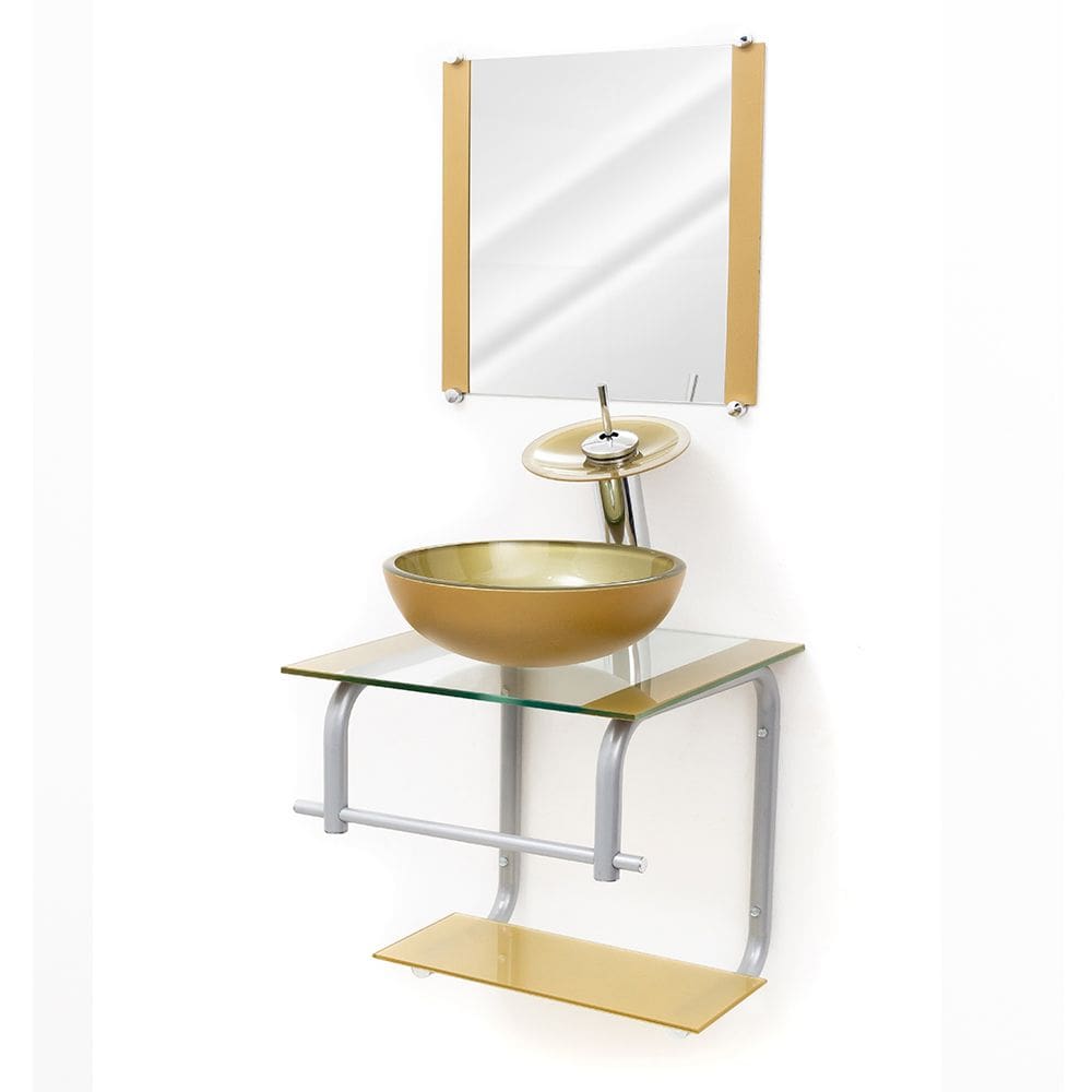 Gabinete Cuba De Vidro P/ Banheiros 40cm Korzen