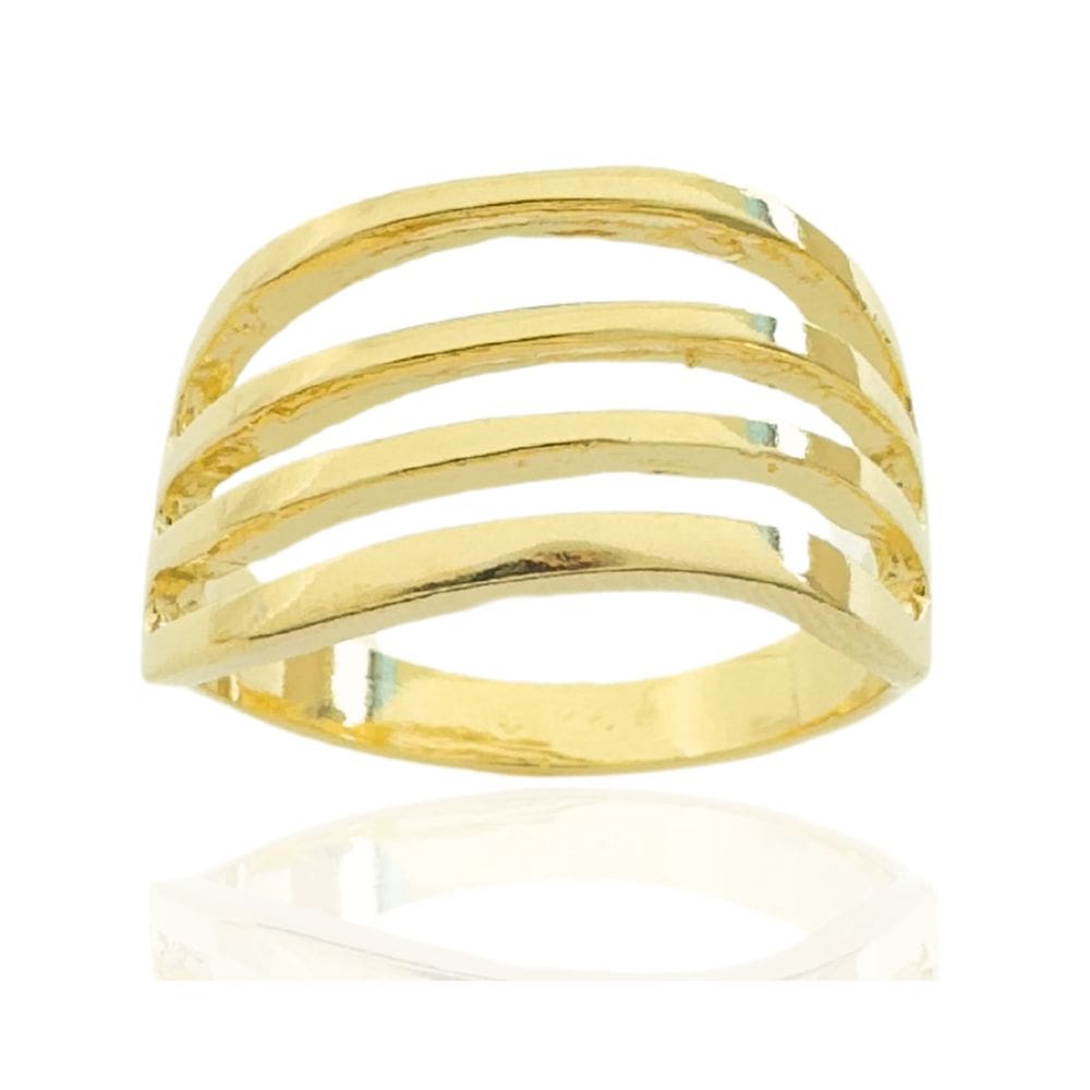 Anel Quatro Fios Banhado a Ouro