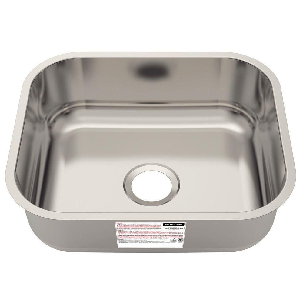 Cuba De Embutir Basic Aço Inox Com Válvula E Sifão 40bl - Tramontina 94081/556