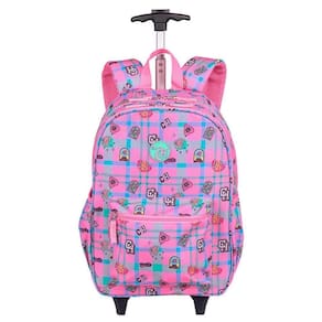Mochila Sestini Com Carrinho Capricho Student School Rosa