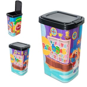 Lixeira Infantil Patati Patatá com Tampa Click 9L p/ Quarto