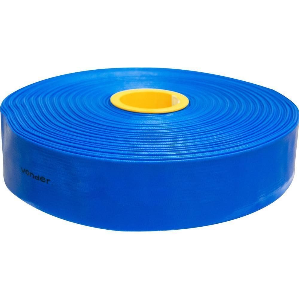 Mangueira Chata 1.1/2 Azul Com 50 Metros - Vonder