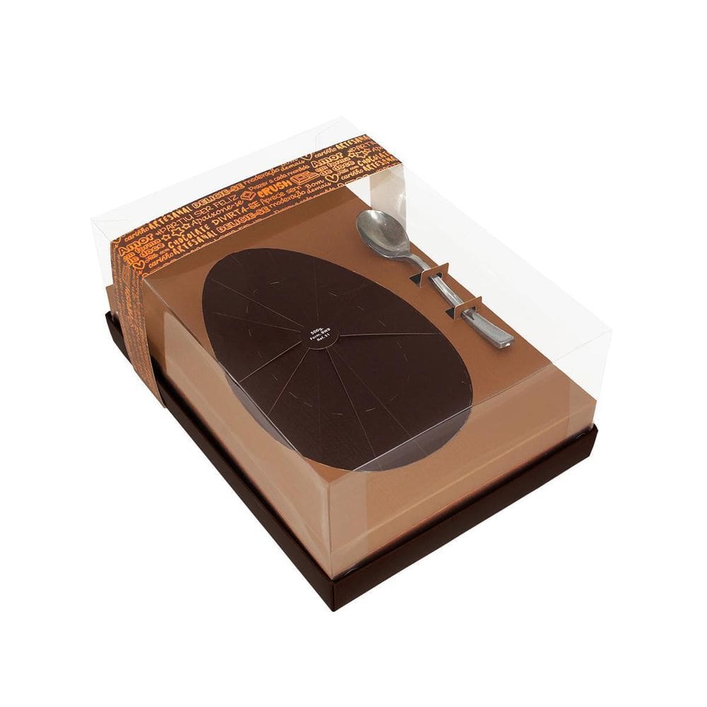 Kit 5 Un Caixa Chocolate Para Ovo De Colher 500G Cobre