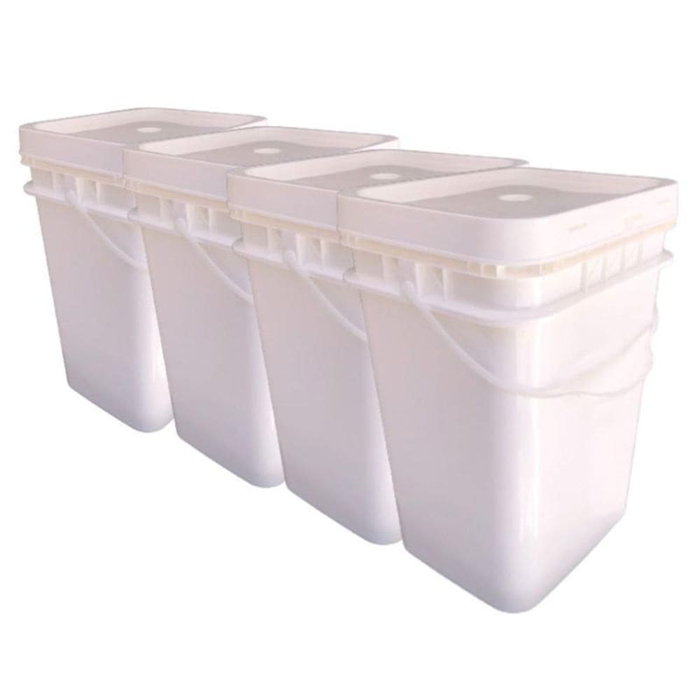 Balde Para Resina Acrilica Retangular 20L - 4 Pçs