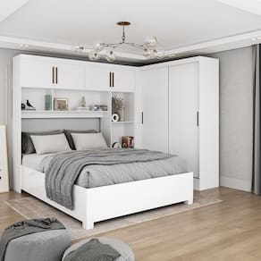 Quarto Modulado Casal 6 Portas com Cama Belém Carioca Móveis