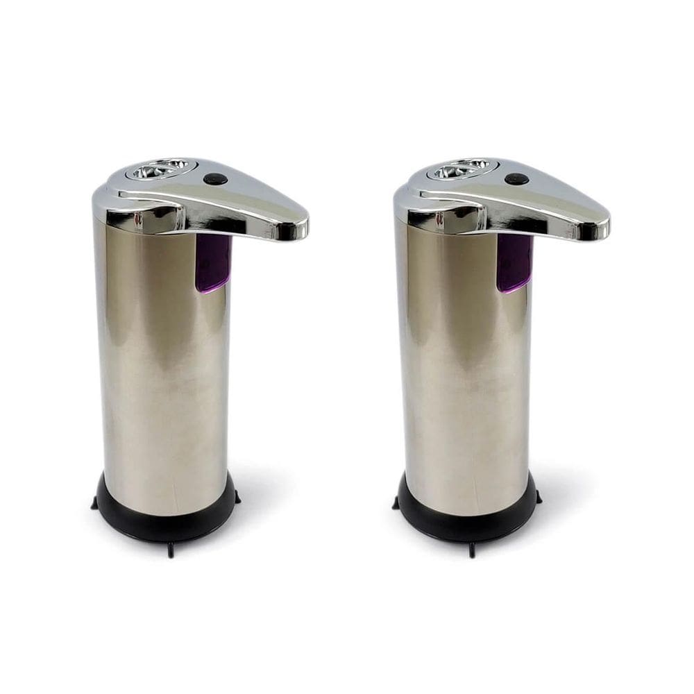 Kit 2 Saboneteira Inox Dispenser De Sabão Liquido