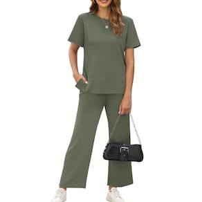 Mochila XIEERDUO de manga curta para mulheres verde tamanho S