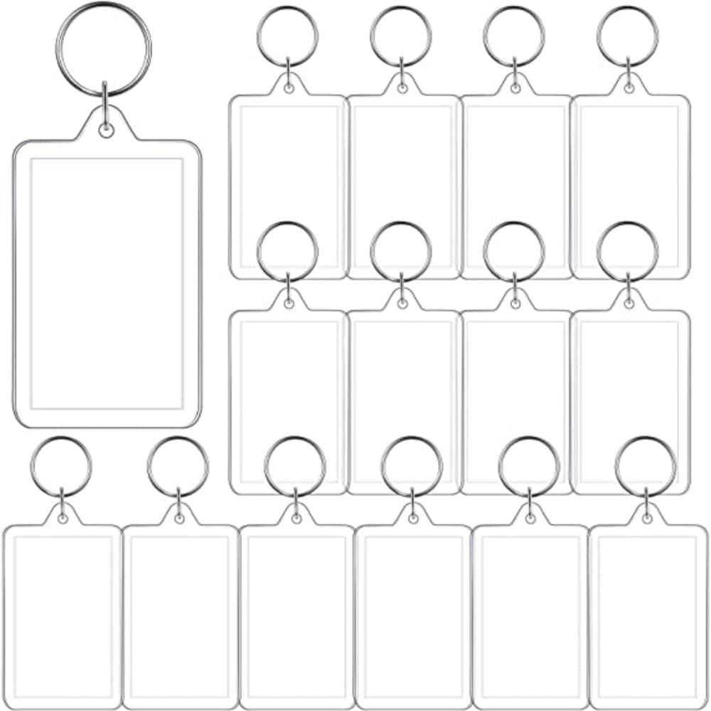Porta-chaves com moldura fotográfica em acrílico Yaomiao 2x3 polegadas (25)