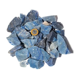 01 Kg Cascalho Bruto Quartzo Azul Natural 10 a 70mm Tipo B