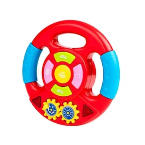 Brinquedo Volante Carro Interativo Infantil Bebe Criança Som Cor:Vermelho
