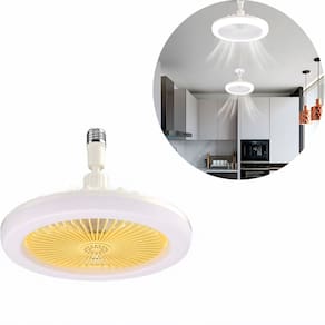 Luminária Ventilador de Teto Luz LED Quarto Sala Iluminação