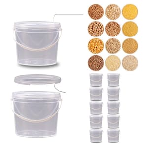 Balde Para Fazer Slime 2.2 Litros Transparente - Kit 10 Pçs
