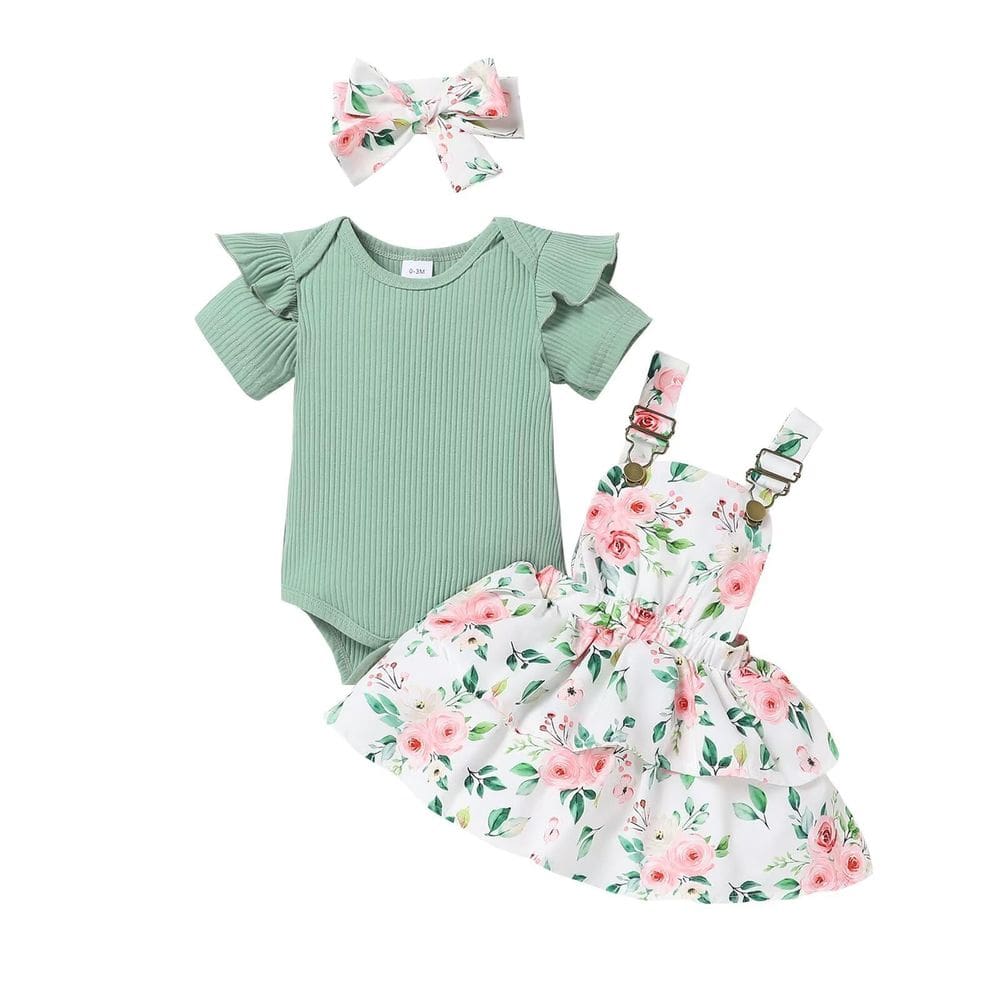 Roupas Tepuce Summer Outfits, macacão, saia geral, 12-18M, menina