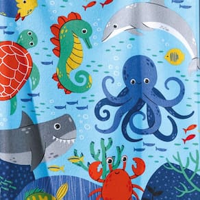 Toalha de Banho Infantil Felpuda Dohler Sea Fun