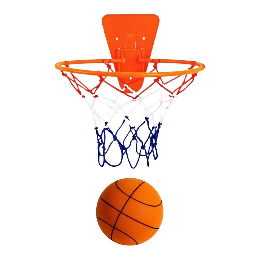 Conjunto de cesta de basquete Silent Indoor para crianças com bola de espuma
