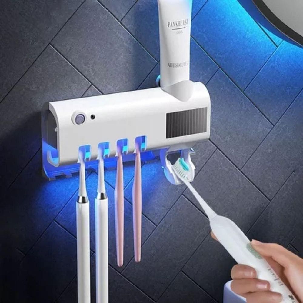 Porta Escova Higienizador Com Led Solar