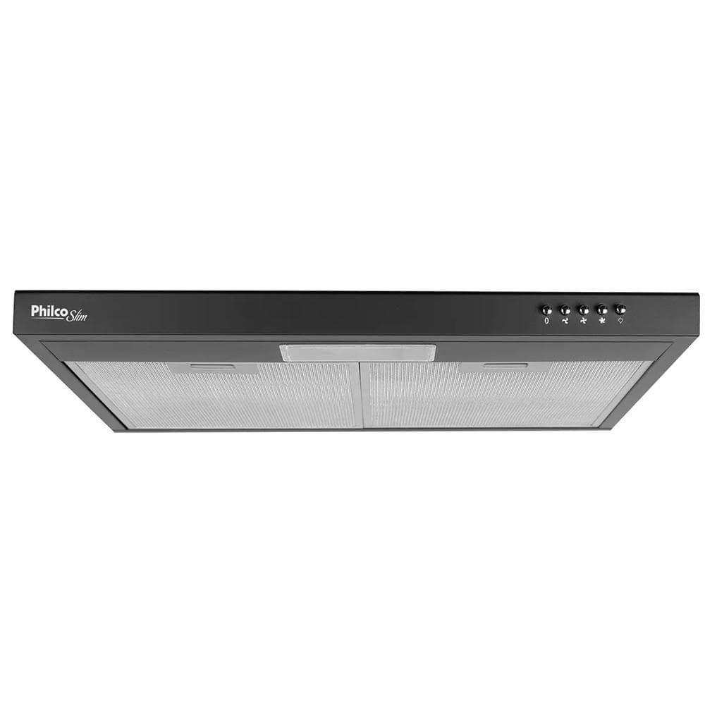 Depurador e Exaustor Philco 60Cm Slim 3 Velocidades Preto PDR60P 220V